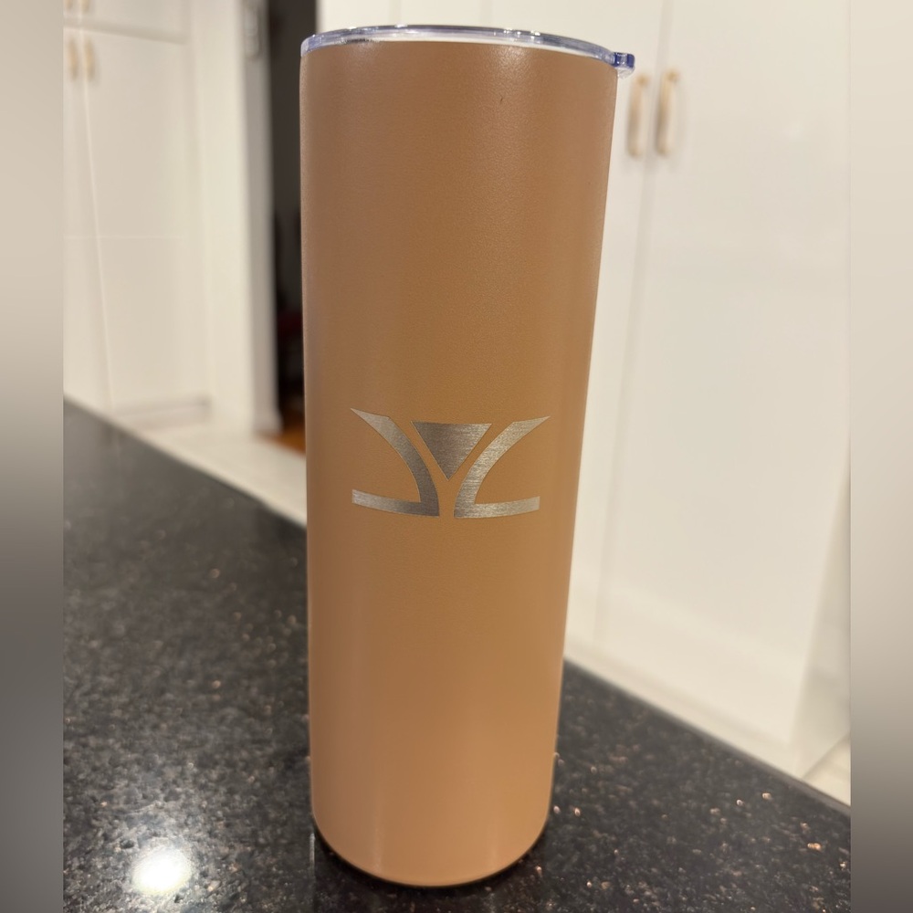 Authentic LeVian Coffee/Tan Colored Insulated Cup/Tumbler With Lid (Brand New)
